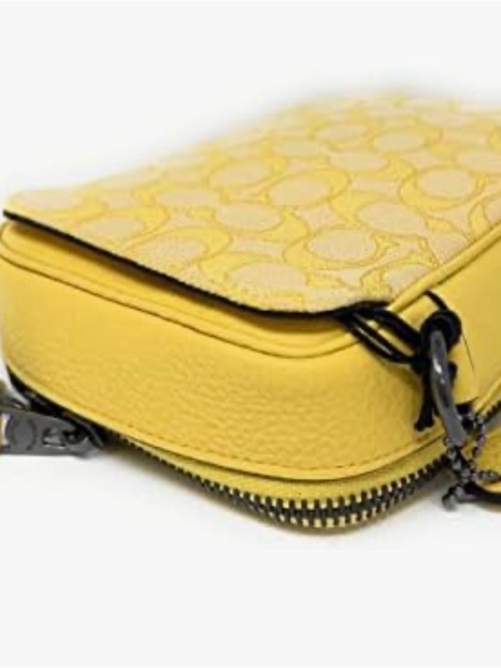 Coach Straton Yellow Signature Crossbody Pouch Crossbody UNISEX - Picture 8 of 11